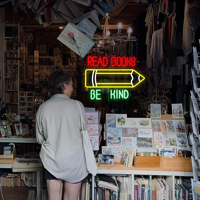 Read Books Be Kind Neon Sign Pencil Led Neon Light - Image 7