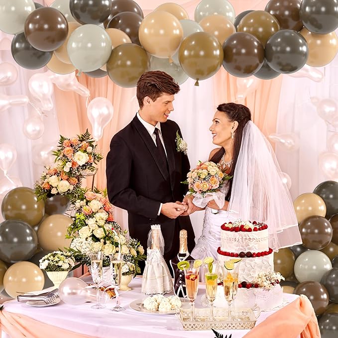 100pcs Brown Balloons - Image 6