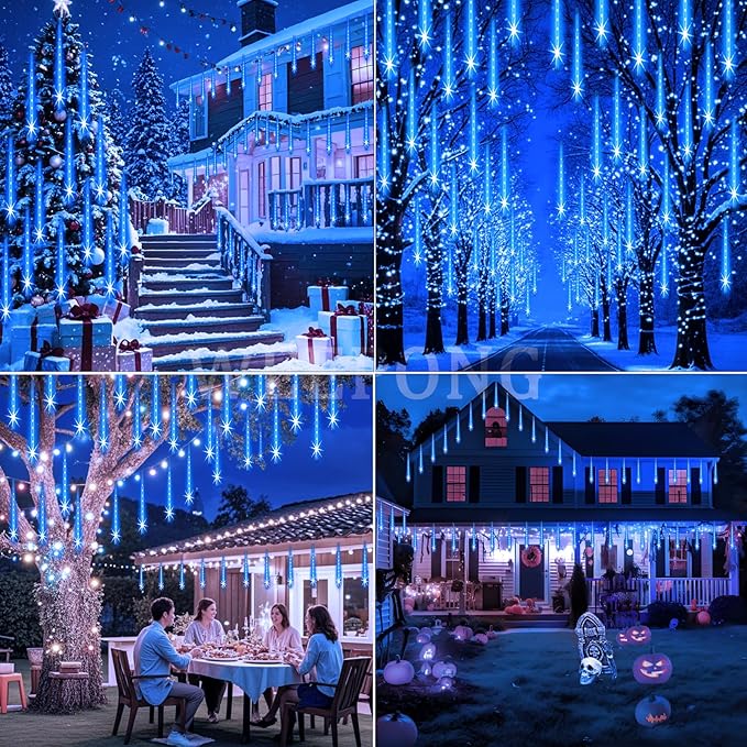 Meteor Shower Lights Outdoor Christmas Lights UL Certified Falling Rain Drop - Image 2