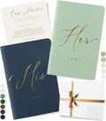 ARTESORI Wedding Vow Book for Her & Him, Soft Touch, 28 Lined Pages, Wedding by Artesori