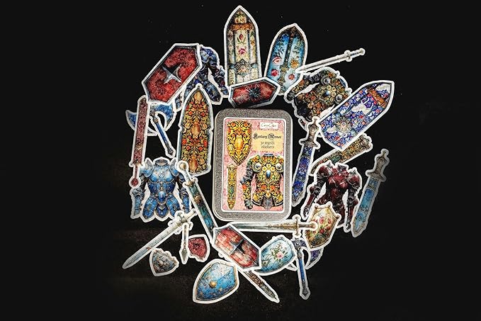Fantasy Armor Sticker Tin 30 Stickers - Image 2