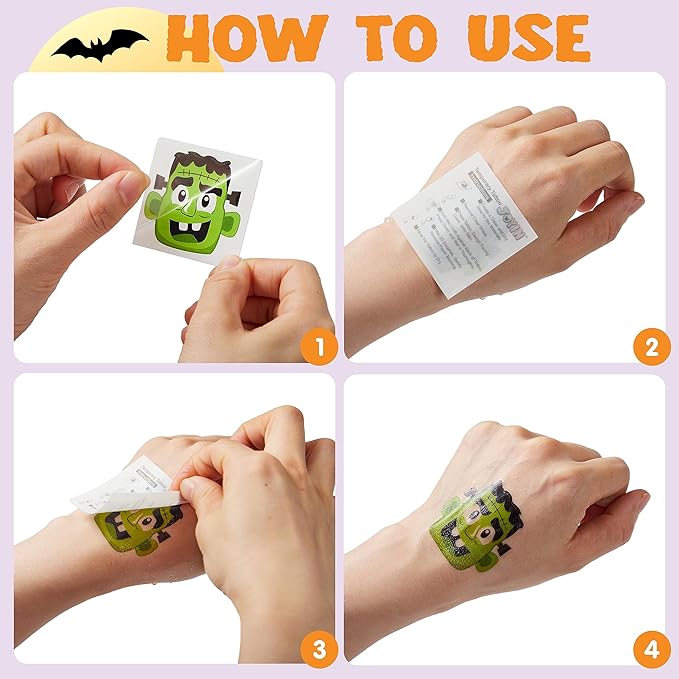 JOYIN 144 PCS Halloween Temporary Tattoos - Image 3