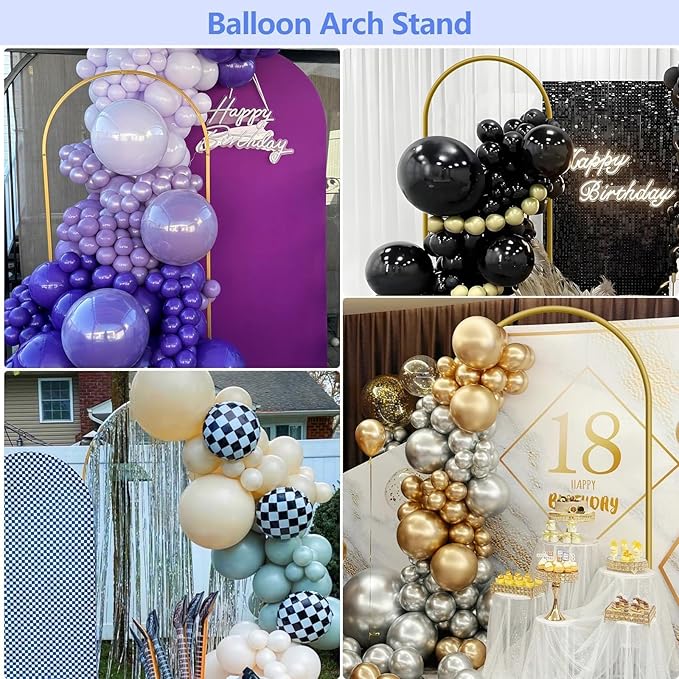6.6 ft Arch Backdrop Stand, Metal Wedding Arch Stands - Image 7