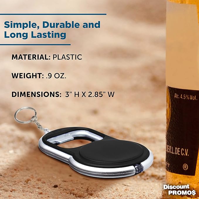 Bottle Opener & LED Keychains Set of 10, Bulk Pack - Image 4