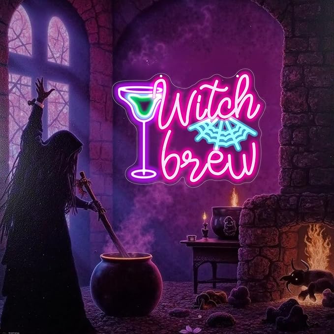 Witch Brew Neon Sign, Witches LED Light, Halloween Neon Sign, Gothic Decor Sign - Image 2