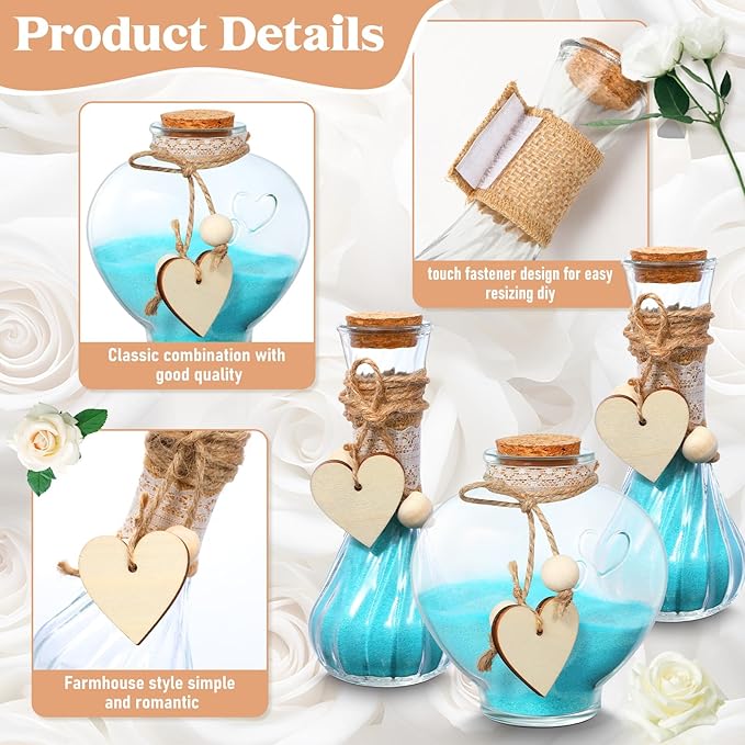 Layhit Unity Sand Ceremony Set Includes 3 Pcs Decorative Vase - Image 3