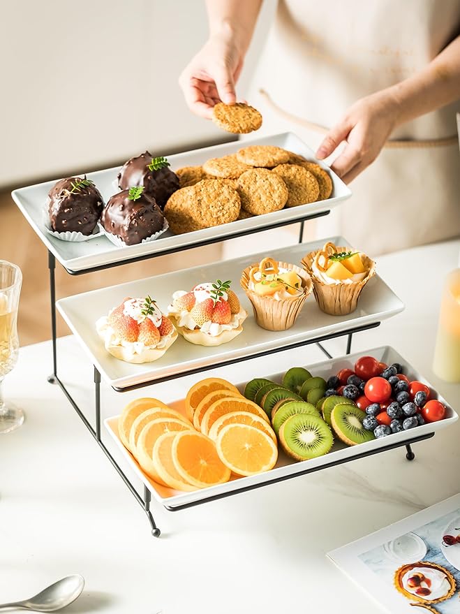 YHOSSEUN 3 Tier Serving Stand Tiered Tray Stand - Image 4