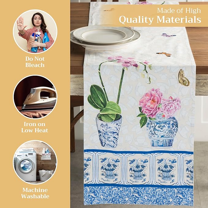 Maison d' Hermine Table Runner 100% Cotton Double Layer Table Runners 72 inches - Image 3