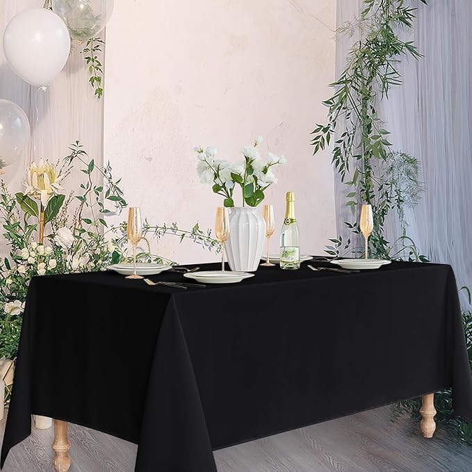 Fitable Black Rectangle Tablecloths - Image 8