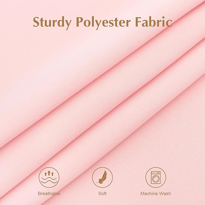 2 Pack Small Square Table Cloth 36X36 Inch Pink Tablecloth Washable Polyester - Image 4
