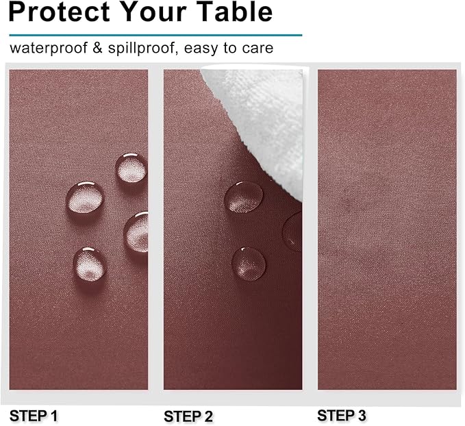 Hiasan Dusty Rose Tablecloth for Rectangle Tables - Image 3