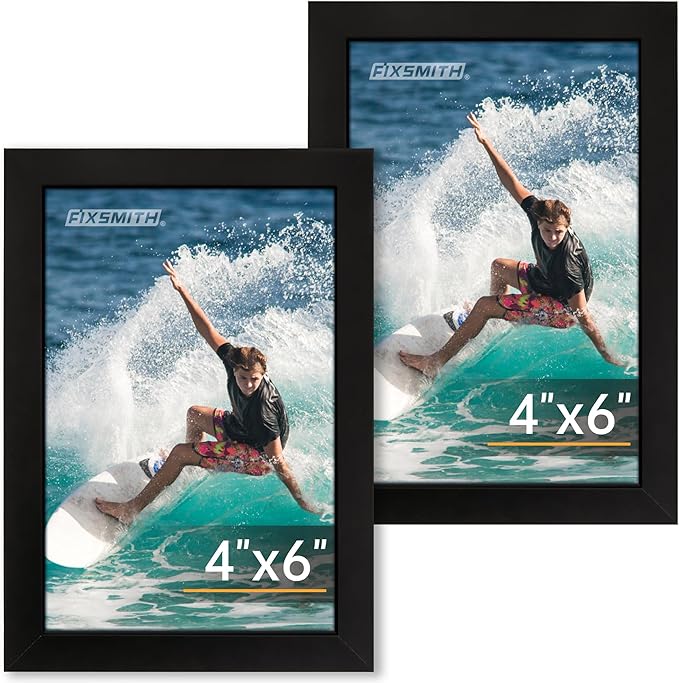 FIXSMITH 4x6 Picture Frame Set of 2, 4x6 Photo Frames by FIXSMITH
