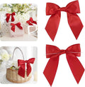AIMUDI Red Satin Bows 5.5" Bows by AIMUDI