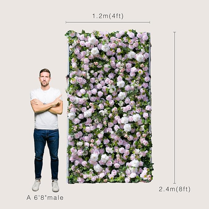 Artificial Luxury‌ Flower Wall Panels, Gorgeous 3D Silk Floral Backdrop - Image 6