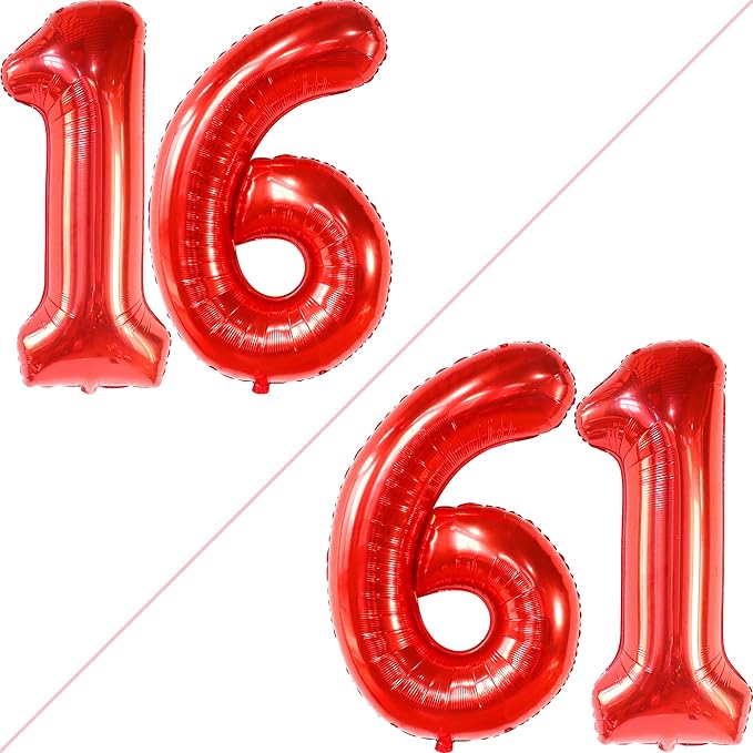 KatchOn, 40 Inch | 16th Birthday Balloons Red - Image 2