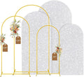 MODFUNS Arch Backdrop Stand and Cover Set 6&6.6&7.2ft Silver Sequins Arch by MODFUNS
