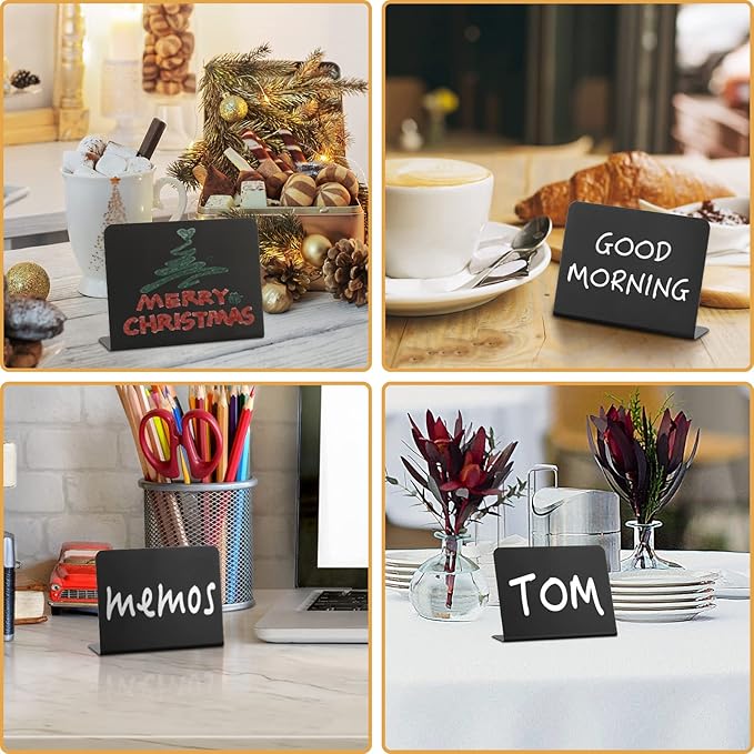 20 Pack Mini Chalkboard Signs for Food, ALOTCHE Tabletop Chalkboard Labels - Image 7