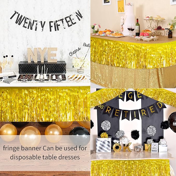 Laser Gold Christmas Decorations Tinsel Garland Parade Float Decorations - Image 2
