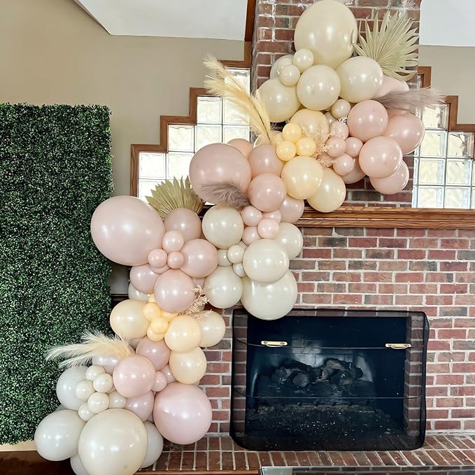110pcs White Sand Balloons 12 Inch White Latex Balloon Garland Arch Kit - Image 4