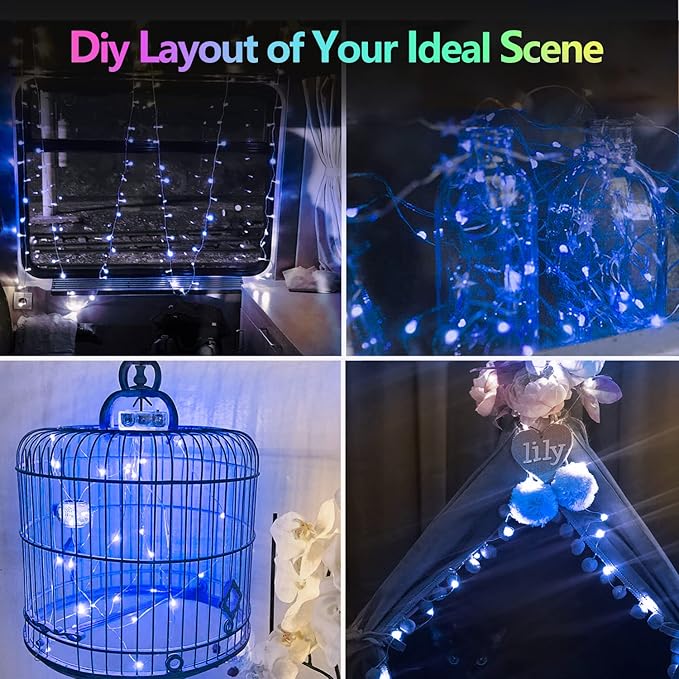 4 Pack 20FT 60LED Battery Operated Fairy Lights - Image 6