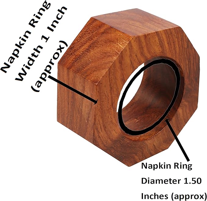 Finely Handcrafted Natural Wood Geometric Pentagon Shape Large Size Party - Image 4