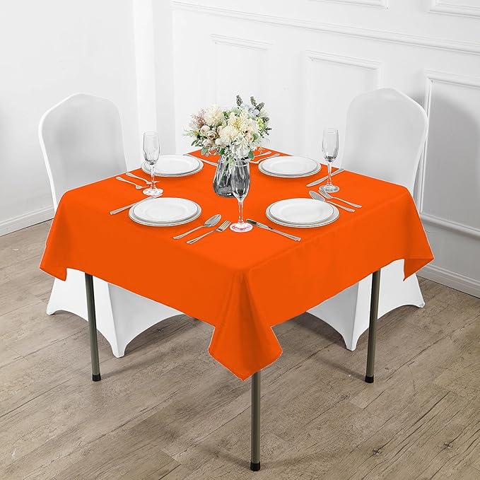 Fokitut 2 Pack Waterproof Square Tablecloth, 52x52 Inch, Stain Resistant and - Image 5