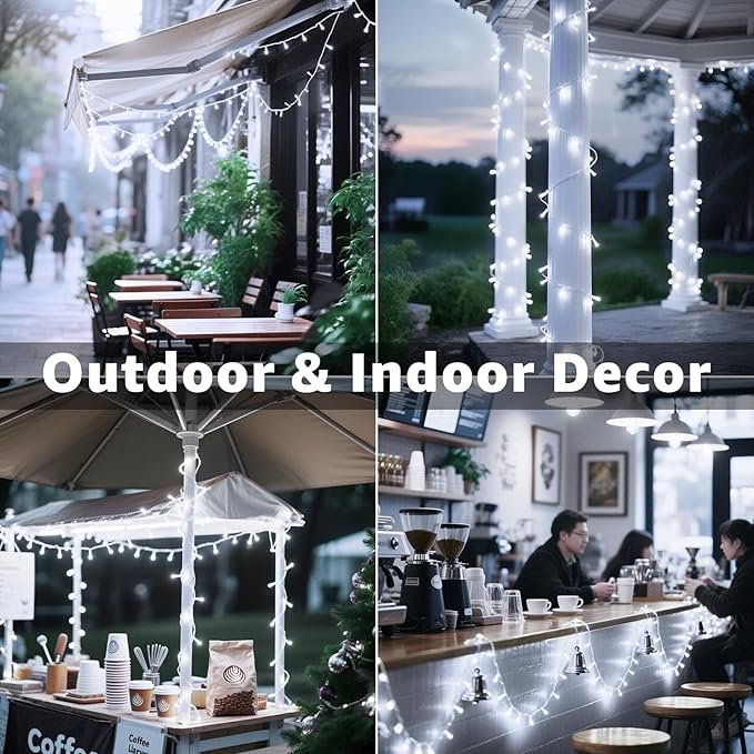 Christmas Decorations Connectable White String Lights Indoor, 150 LED Super - Image 8