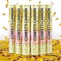 Gold Confetti Poppers Cannon, 6 Pack WERISE PARTY Gold Mylar Party Popper by WERISEParty