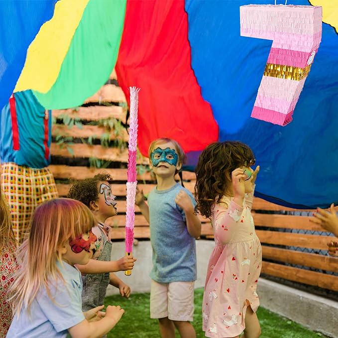 PCFING 20 Inch Number 7 Piñata Pink Gold - Image 5