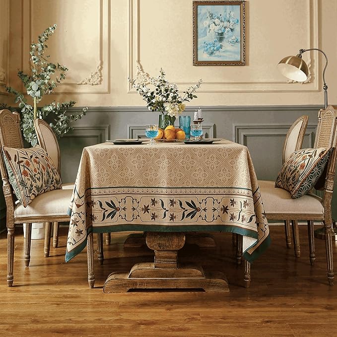 patdrea Designer French Rectangular Tablecloth, Decor Tables Covers - Image 2