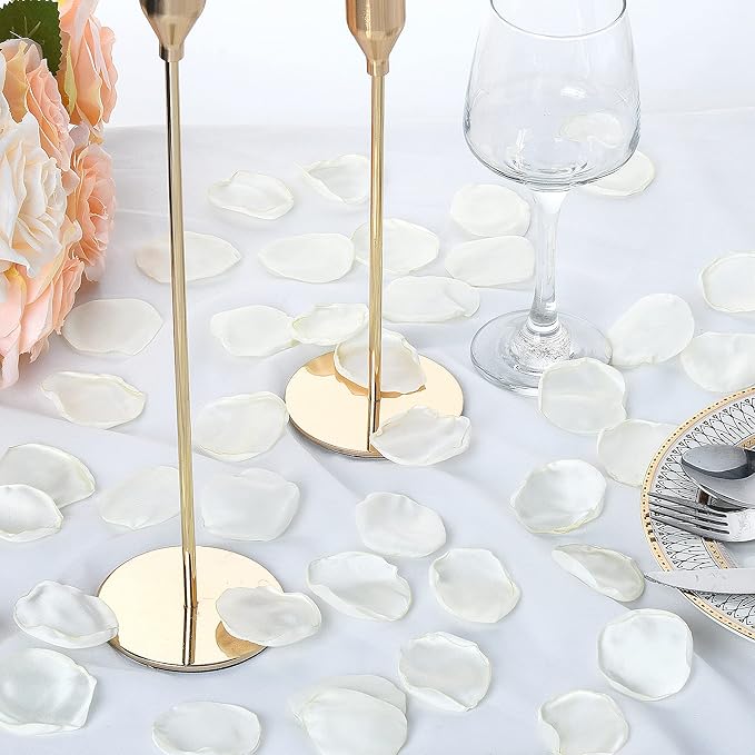 Artificial Ivory White Rose Petals 300pcs Reusable Silk Rose Petals Separated - Image 5