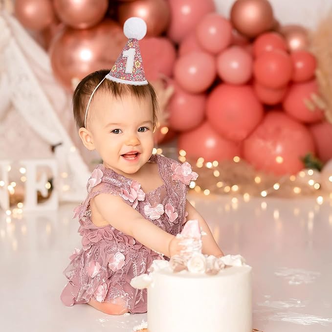 WAUAO Floral 1st Birthday Hat - Image 5