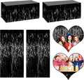 4P Metallic Foil Fringe Tinsel Table Skirts by FENGNIAN