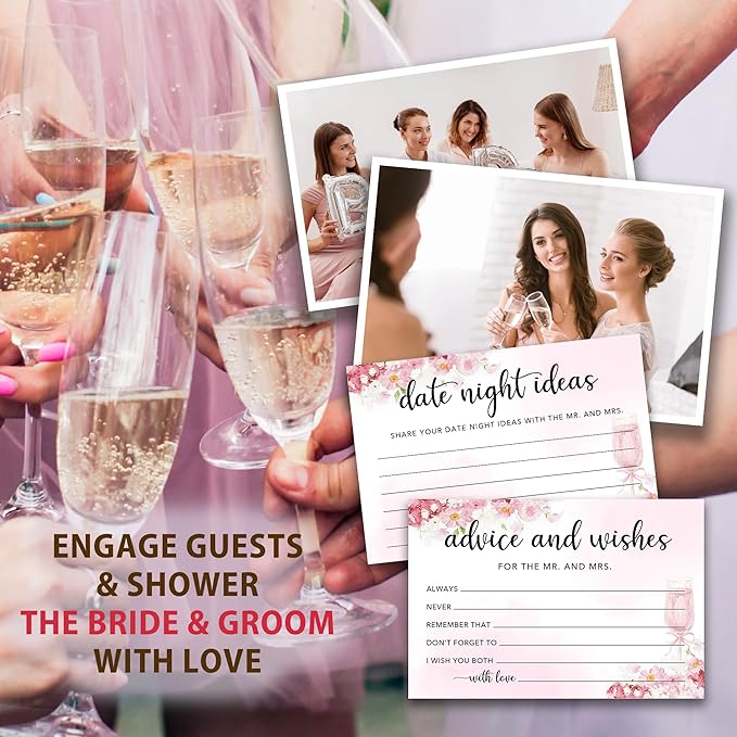 50 Pcs Advice and Wishes for the Mr and Mrs Cards in Box - Image 4