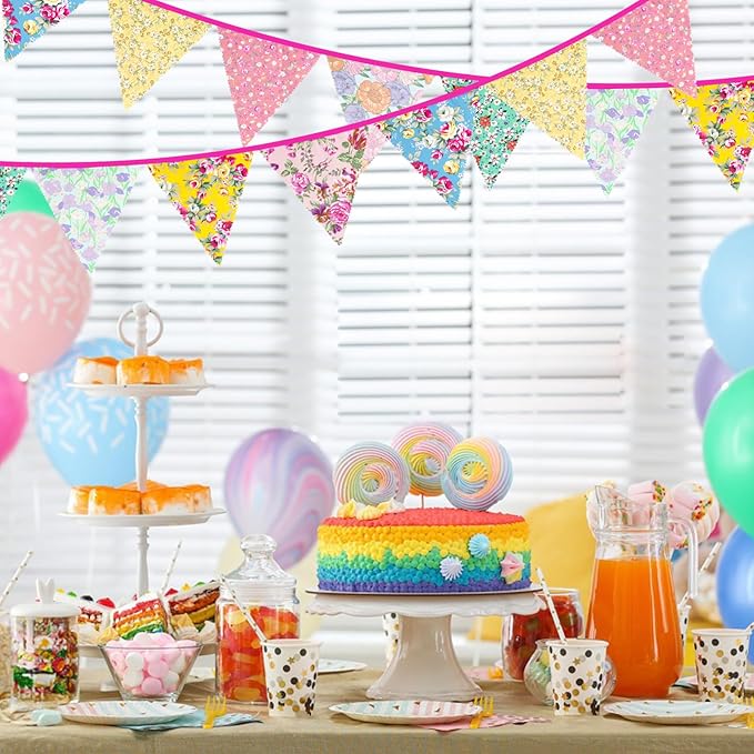 jijAcraft 39Ft Triangle Bunting Banner, Baby Shower, Outdoor and Home - Image 8