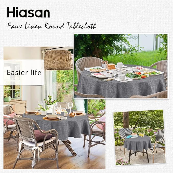 Hiasan Round Linen Tablecloth 30 Inch - Image 6