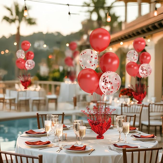 2 Set Red Balloon Table Centerpieces - Image 2