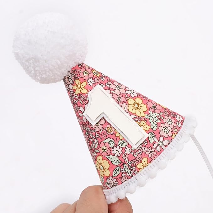 WAUAO Floral 1st Birthday Hat - Image 7