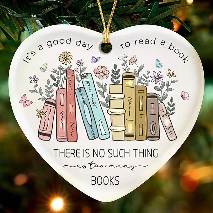 Book Lovers Ornament 2025, Gift by THDZS