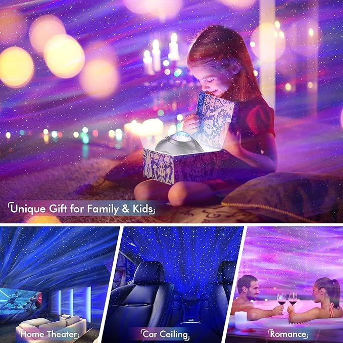 Rossetta Star Projector, LED Night Light Aurora Galaxy Projector - Image 6