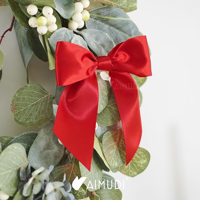 AIMUDI Red Satin Bows 5.5" Bows - Image 8