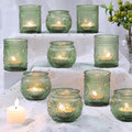 DARJEN 12Pcs Green Votive Candle Holders by DARJEN