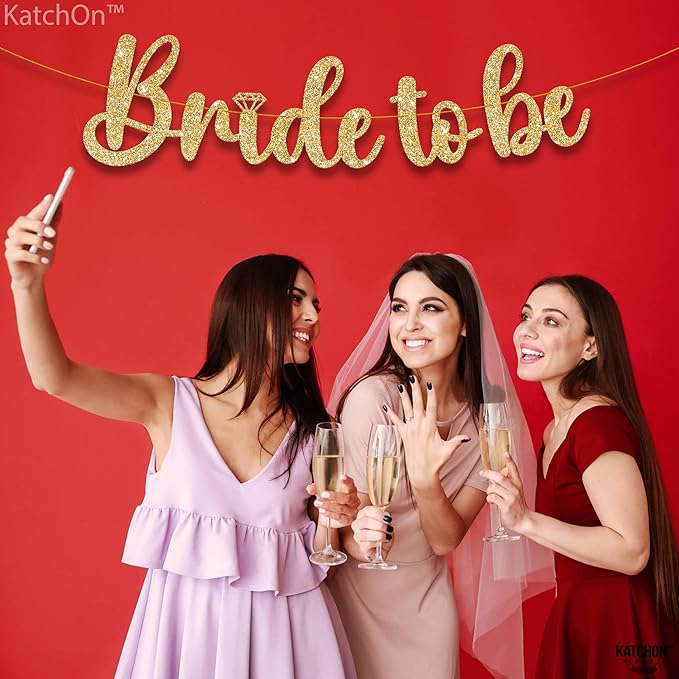 KatchOn, No DIY | Gold Bride to Be Sign - Image 3
