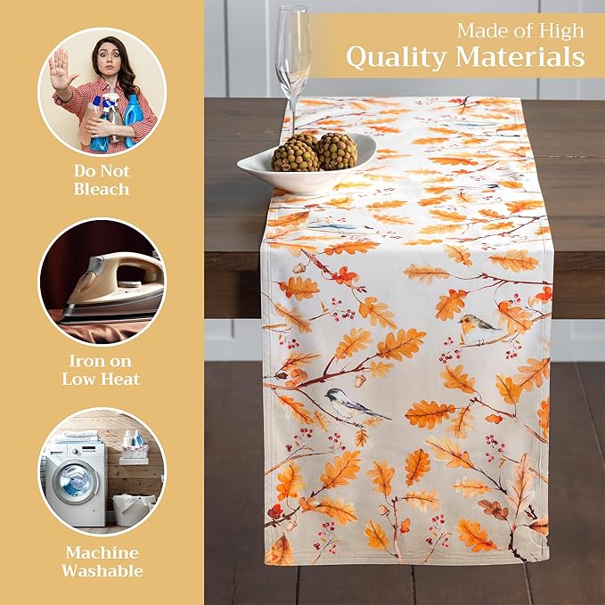 Maison d' Hermine Table Runner 100% Cotton Double Layer Table Runners 72 inches - Image 3