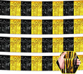 4 Pack 10 Feet Black Gold Foil Fringe Garland Metallic Tinsel Streamers Banner by Ferwzsr