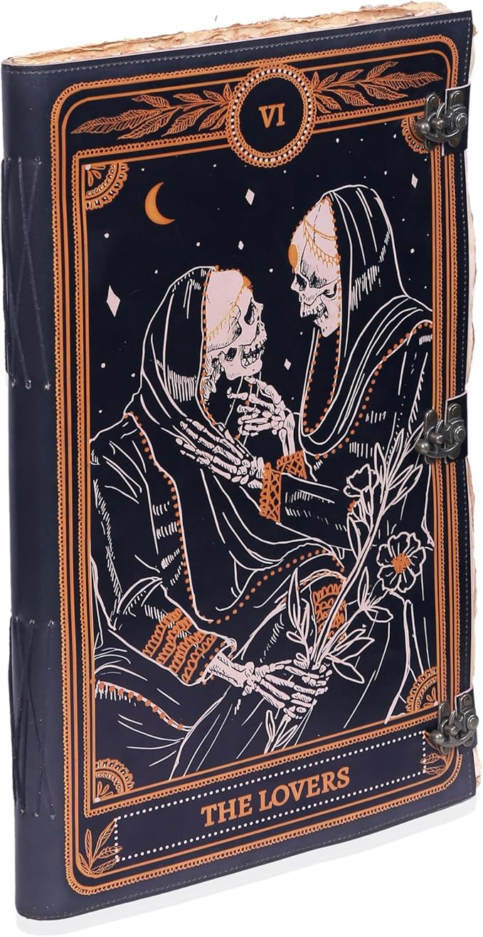 cuero Book of Spells Leather Journal Deckle Edge Paper Grimoire Printed Journal - Image 5