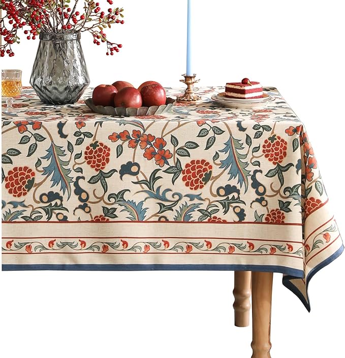 patdrea Designer Vintage Linen Tablecloth by Welcometopatdrea
