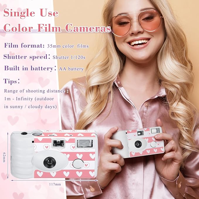 3 Pack Disposable Camera for Wedding Simple Use Color Film Camera - Image 3
