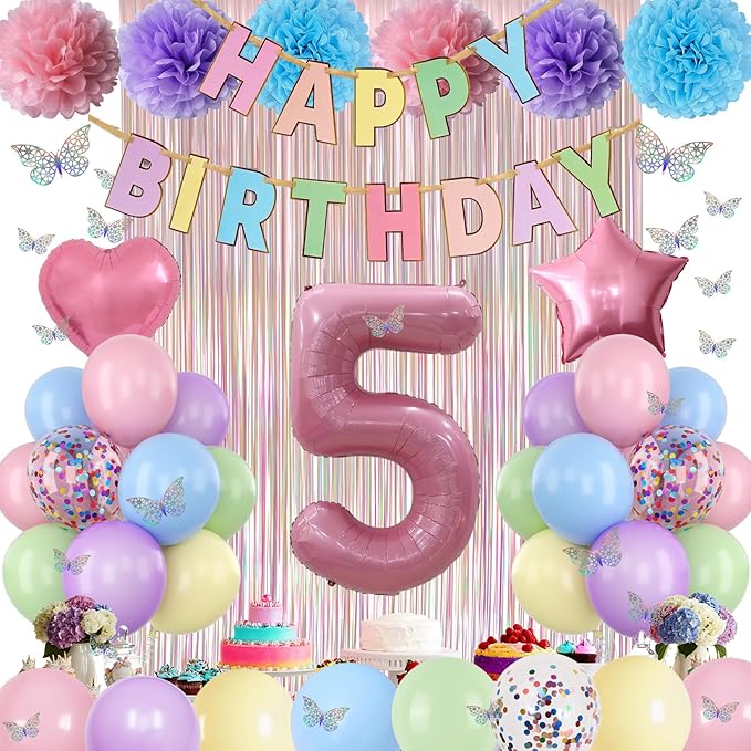 Pastel 5th Birthday Party Decorations - Image 6