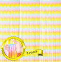 3 Pack 3.3 x 8.2 ft Pastel Rainbow Foil Fringe Backdrop Curtains, Tinsel by Voircoloria